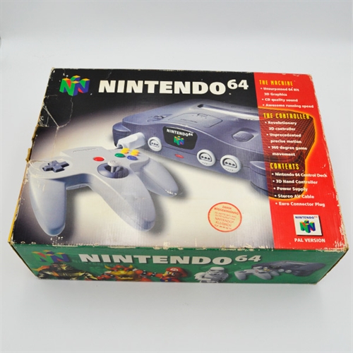Nintendo 64 Konsol - Komplet i æske - SNR NUP 13697933 (B Grade) (Genbrug)